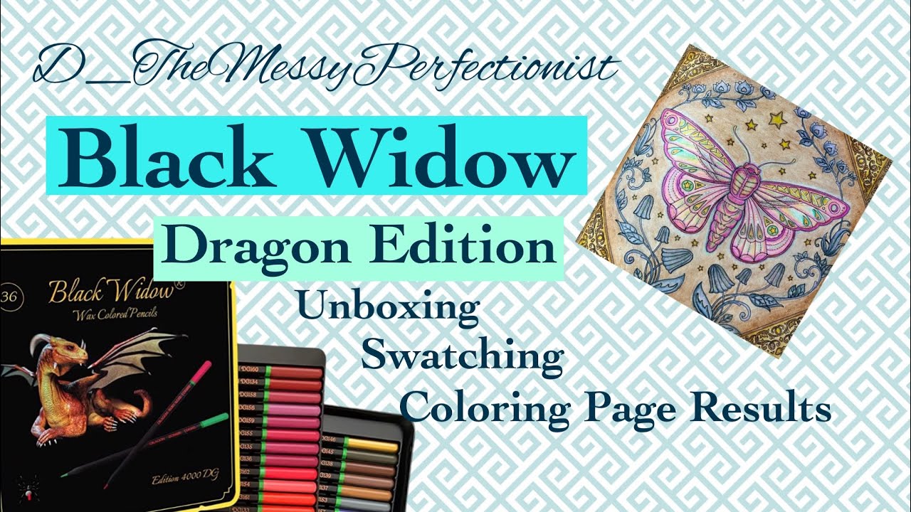 Unboxing & Coloring with Black Widow Dragon Edition Colored Pencils