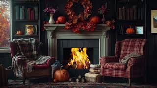 🍂 Thanksgiving Reading Nook by the Fireplace | Cozy Fall Afternoon Ambience screenshot 3