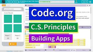 Building an App: Color Sleuth Lesson 10.10 Tutorial with Answers Code.org CS Principles