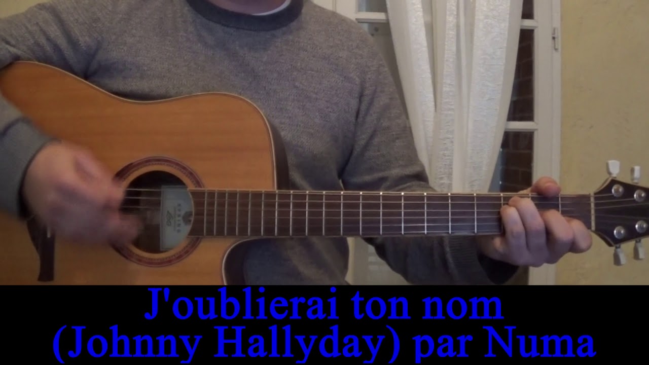 J'oublierai ton nom (Johnny Hallyday) cover / reprise guitare voix 1986