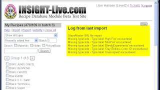 Importing Data into Insight-live