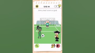 Brain Test 4 Tricky Friends Level 90 Answer | Jenny must score a goal