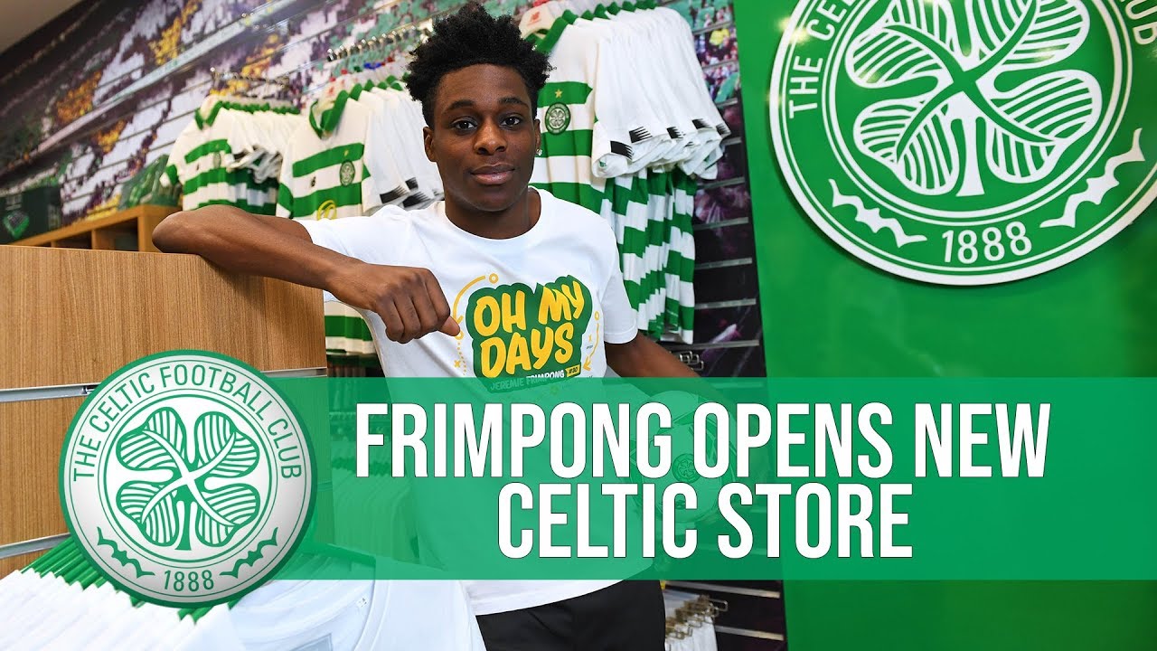 Jeremie Frimpong opens new Celtic store at intu Braehead - YouTube