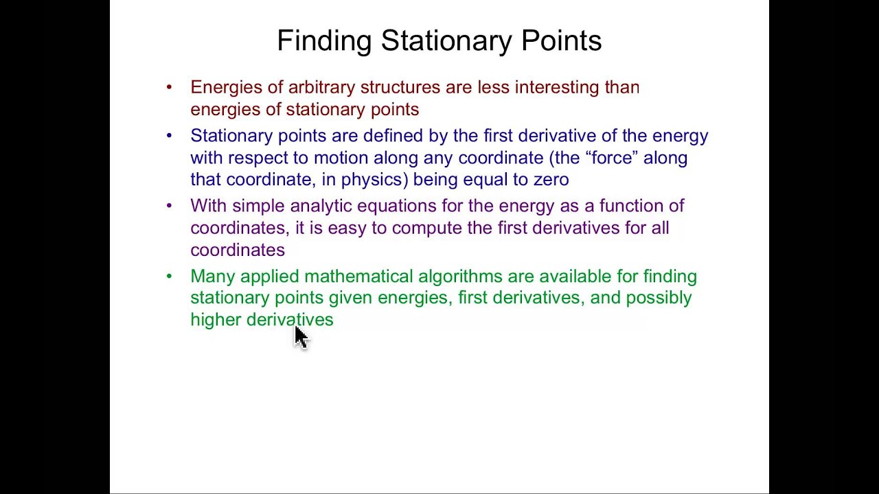 CompChem.02.05 The Potential Energy Surface and the Basic Force Field Part III