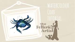 Easy Watercolor Tutorial Painting for Beginners: Painting a Crab - Step by Step Watercolor Tutorial
