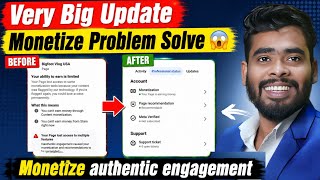 Facebook Update 2026 🔥; Fix Facebook monetize authentic engagement