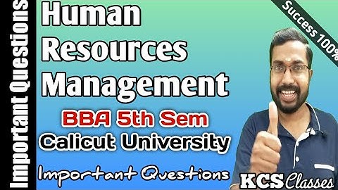 Human Resources Management|Calicut University BBA 5th Semester|Important Questions