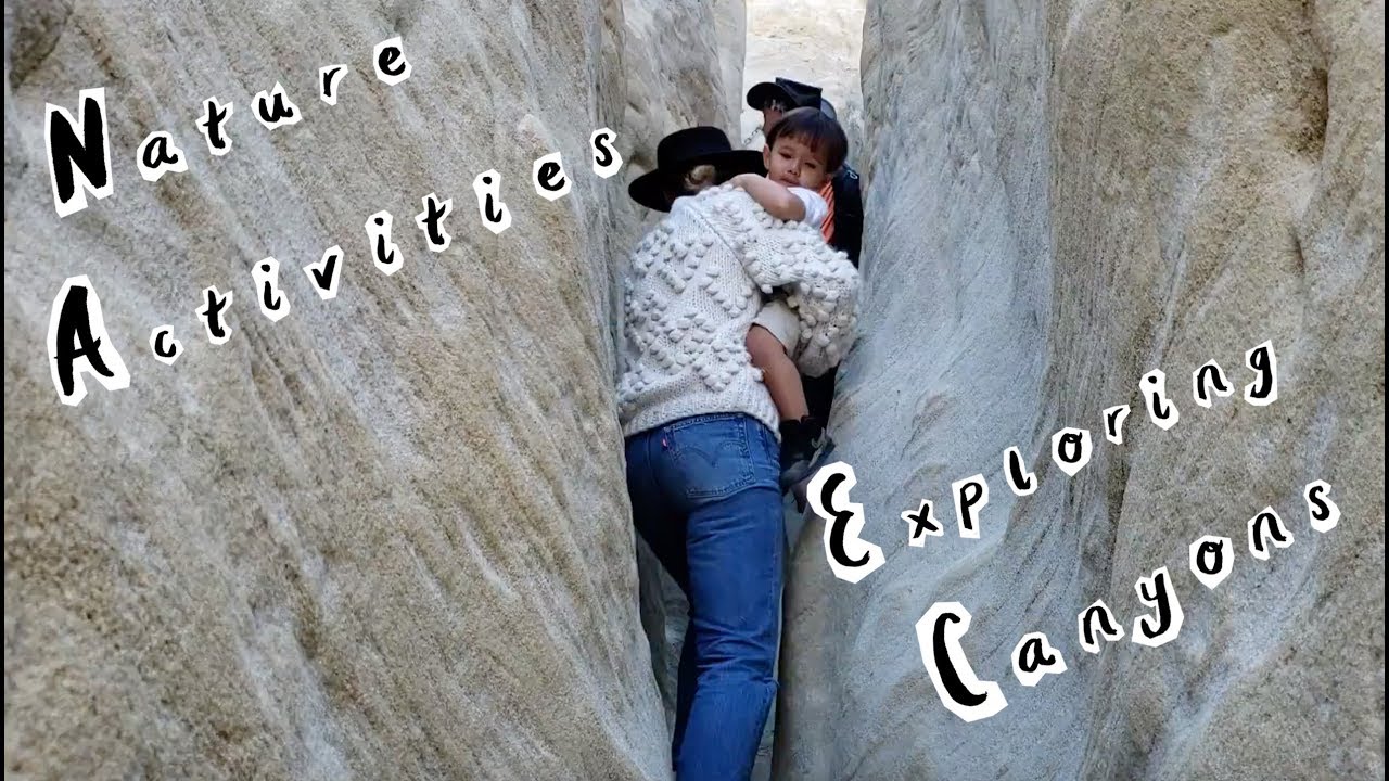 Nature activity ideas with kids that calm and develop the mind: Hiking and exploring canyons