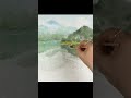 #shorts Basic Landscape Watercolor - On the river (coloring, Arches rough) NAMIL ART