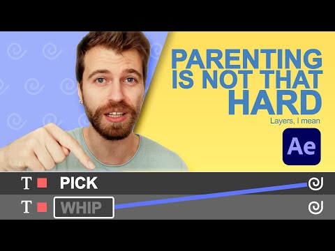 Linking and Parenting in After Effects / Pick whip Ae tutorial