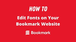 How to Edit Fonts on your Bookmark Website screenshot 4