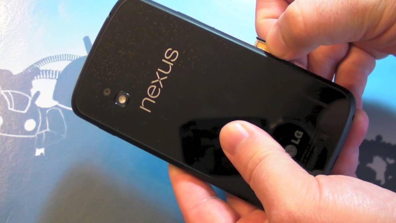 How To Install A Sim Card In The Nexus 4 Youtube
