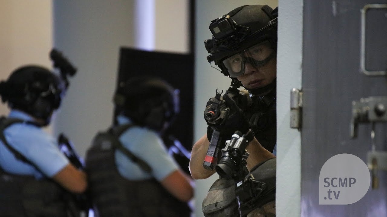 Elite Hong Kong police units conduct anti-terror drill ahead of