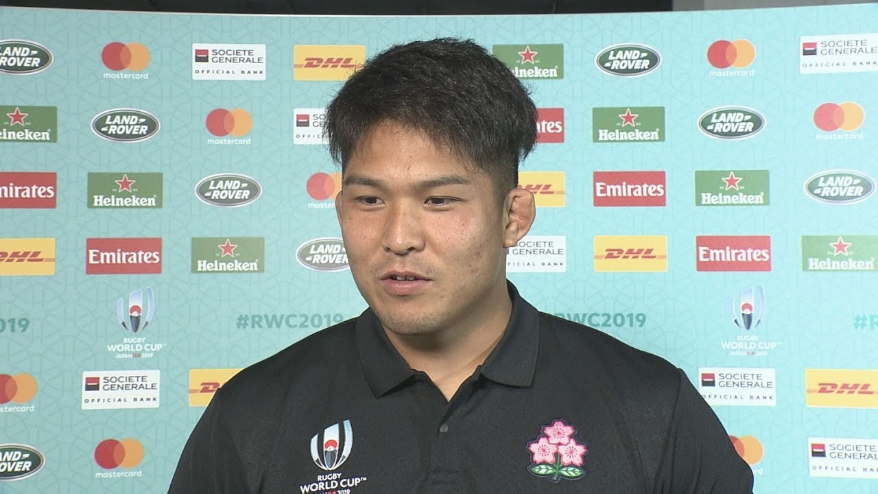 ラグビーW杯、日本代表談話(1) 1次リーグ、日本-サモア - YouTube