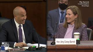 Celebrity Senator Cory Booker Questions Trump SCOTUS Nominee Amy Coney Barrett Net Worth
