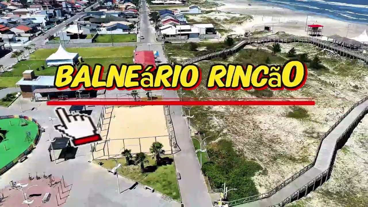 Vista aérea de balneário Rincão sul, SC. 