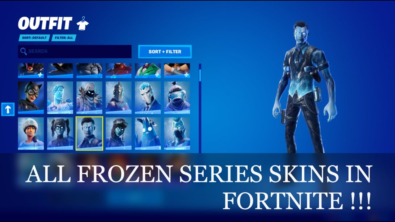 NEW ALL FROZEN SERIES SKINS IN FORTNITE !!! YouTube