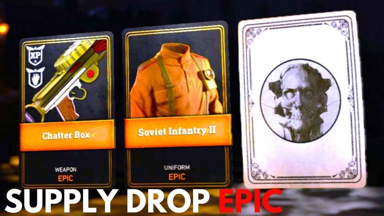 WW2 ZOMBIES RARE ZOMBIE SUPPLY DROP EPIC GUNS CHATTER BOX