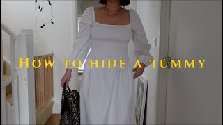 How to dress to hide a stomach - curvy girl (midsize) styling tips - UK size 12/14
