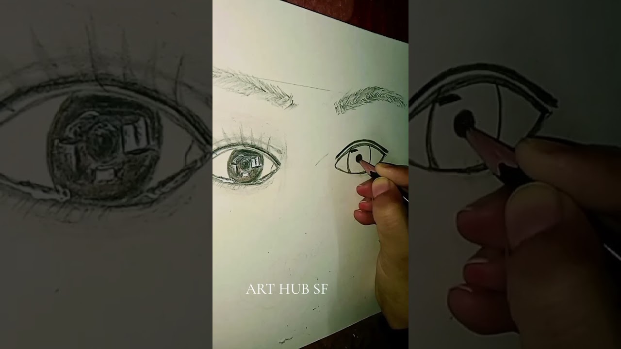 easy eyes drawing step by step ART HUB SF 