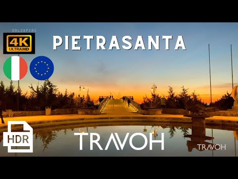 Pietrasanta, Tuscany, Italy 🇮🇹 🇪🇺 | Sunset Walking Tour ASMR Ambience 4K HDR Travel