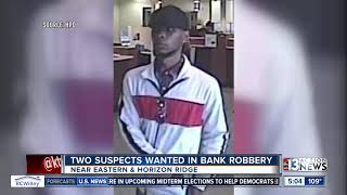 Henderson Police seek bank robbery suspects