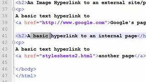 Text and Image Hyperlinks