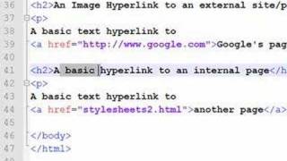 Text and Image Hyperlinks