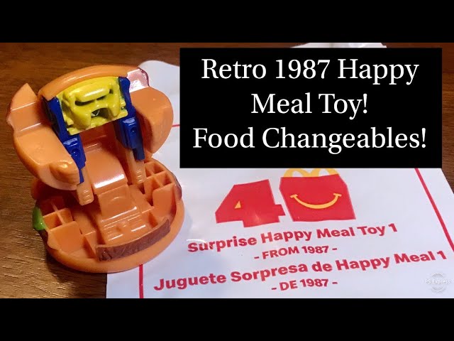 Retro 1987 McDonald's Happy Meal Food Changeables Surprise