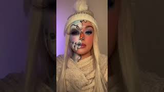 Snowman makeup ☃️💙 IB @fayeebuchan #christmas #makeup #creativemakeup #giveityourbestshort #shorts