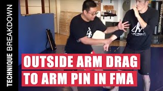 Outside Arm Drag to Arm Pin in Filipino Martial Arts | Kali | Eskrima | Escrima | Arnis
