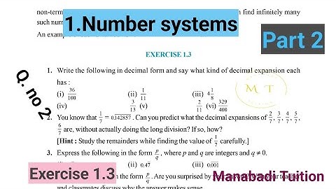 9th class maths |chapter 1| 👩‍🏫Number system |💁‍♂️Exercise 1.3 |Q no 2 |part 2|with notes|