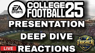 College Football 25 Presentation Deep Dive | LIVE REACTIONS!! | Trasher Football