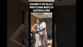 Shaq Meets the Tallest Model in the World 😳 6'9 Ekaterina Lisina