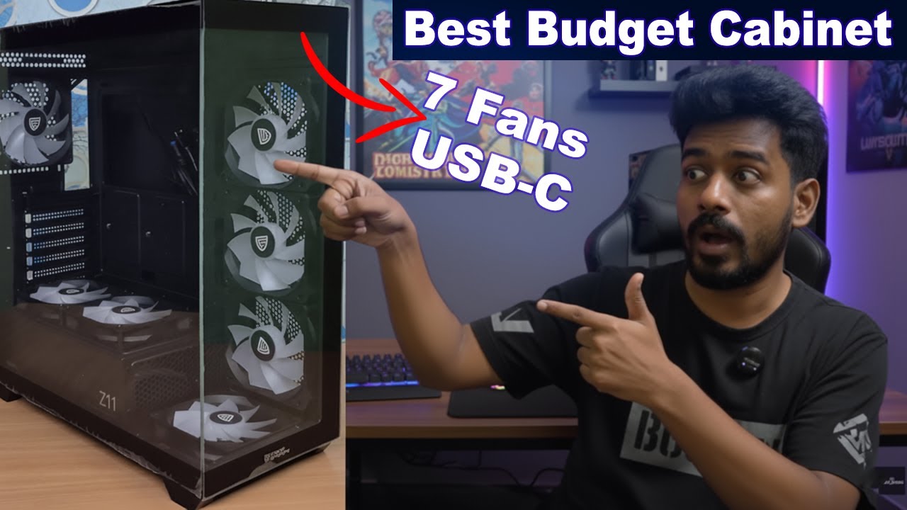 Best Gaming cabinet under ₹4500? USB-C, 7-ARGB FANS | COCO SPORTS STARK Z11.....