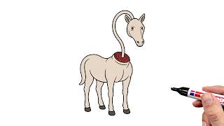 How To Draw Long Horse Minecraft Horror