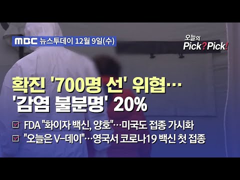 [투데이 Pick? Pick!] 확진 &amp;#39;700명 선&amp;#39; 위협…&amp;#39;감염 불분명&amp;#39; 20% (2020.12.09)