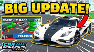 🔥 New *SECRET* Car Update And New Race in Car dealership tycoon! | Mird CDT