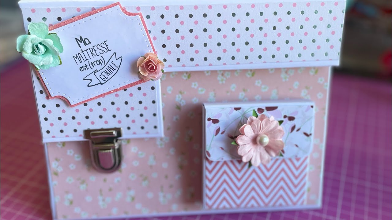 *Présentation* cadeau pour la maîtresse 👩‍🏫 de Poussinette album cartable 💼*Scrap.gogouette*