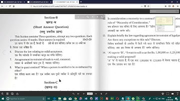 chaudhary charan singh University Meerut LLB question paper CONTRACT 3 years