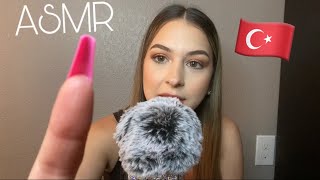 ASMR trying to speak Turkish 😬😅🇹🇷 close up whispers ♥️ (I tried lol)
