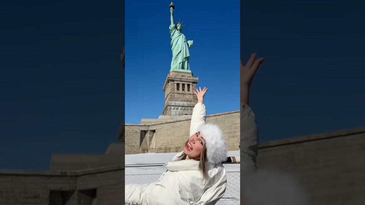 Aquí tienen la estatua de la libertad !🗽 😱 aunque esta si es la de Nueva York, vine con mi novio