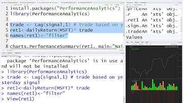 R - quantmod evaluate filter rule