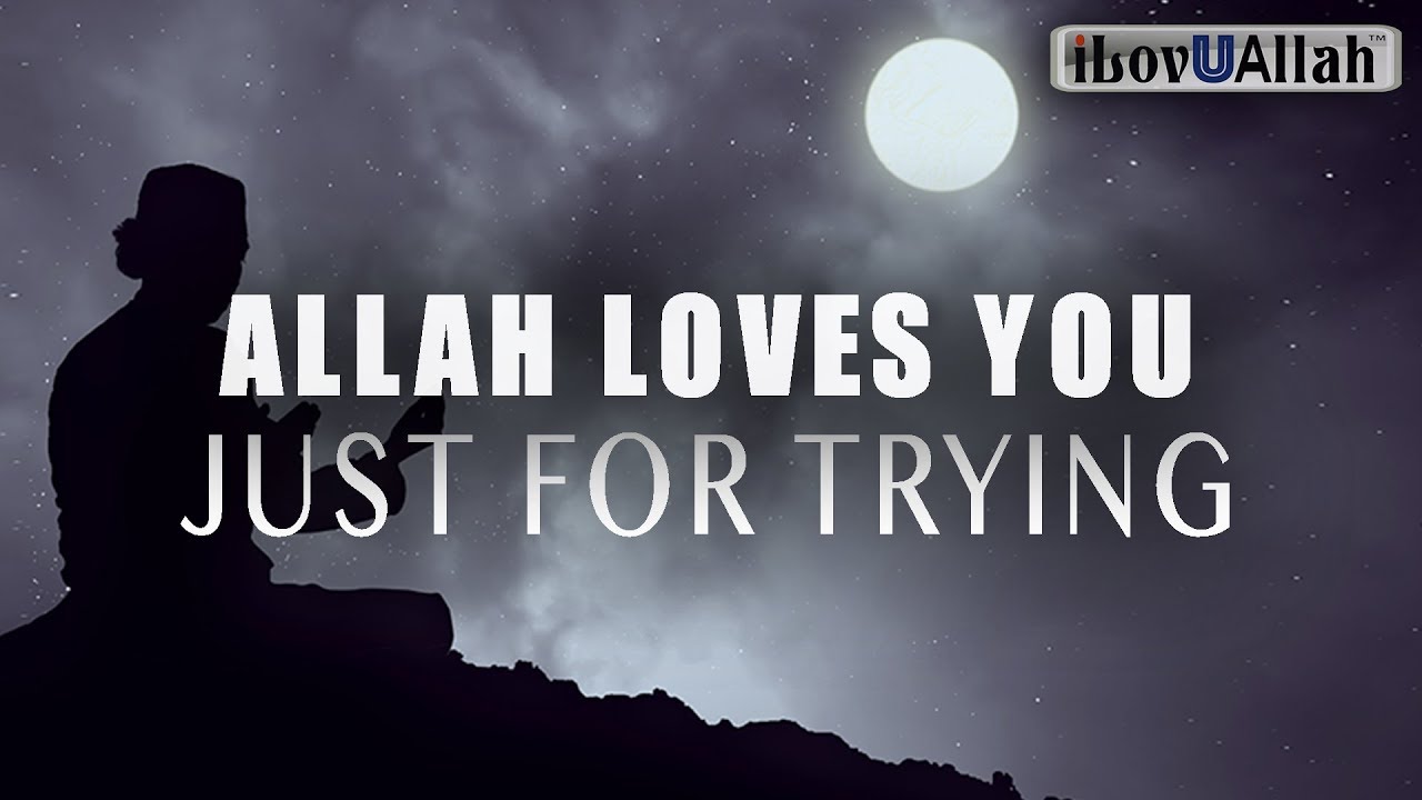 ALLAH LOVES YOU JUST FOR TRYING