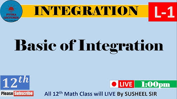 RBSE class 12 chapter 9 | INTEGRATION | Basic of Integration | Exercise 9.1 class 12 | susheel yogi