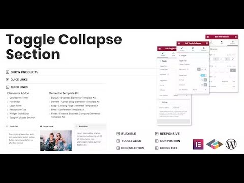 Toggle Collapse Section Elementor Addon By TemeGUM