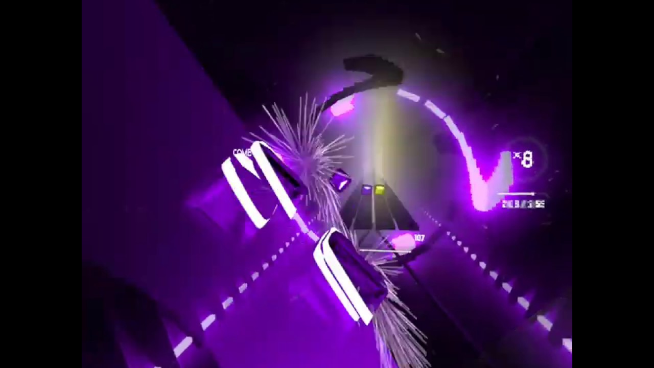 Playing Beat Saber while my little sister gets angry and locks me up in the bathroom