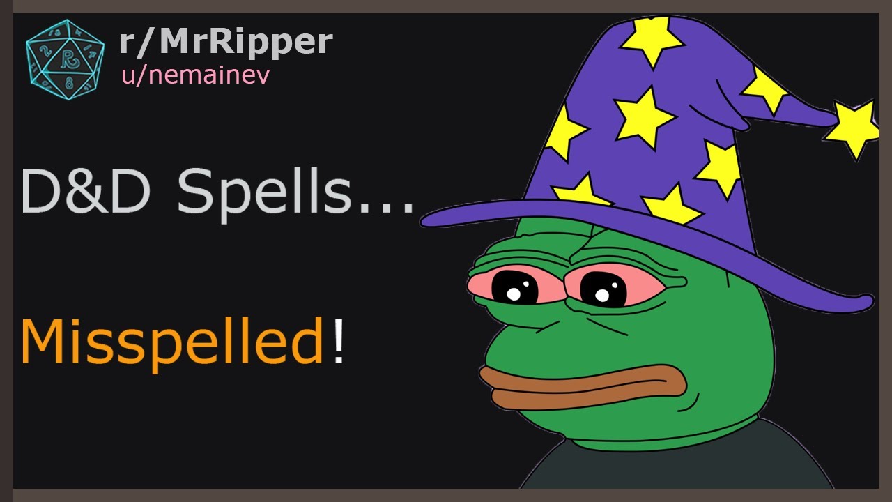 D&D Spells... Misspelled! 