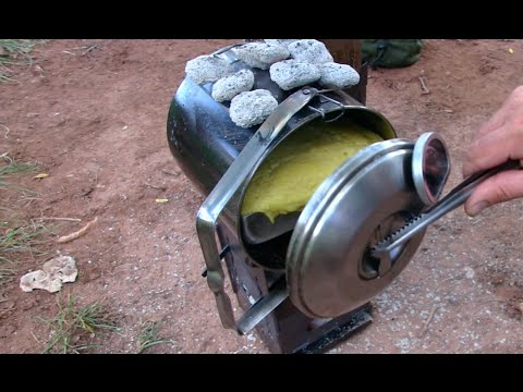 Camping Cornbread & Chicken Soup / Firebox Stove / Billy Loop Handle ...