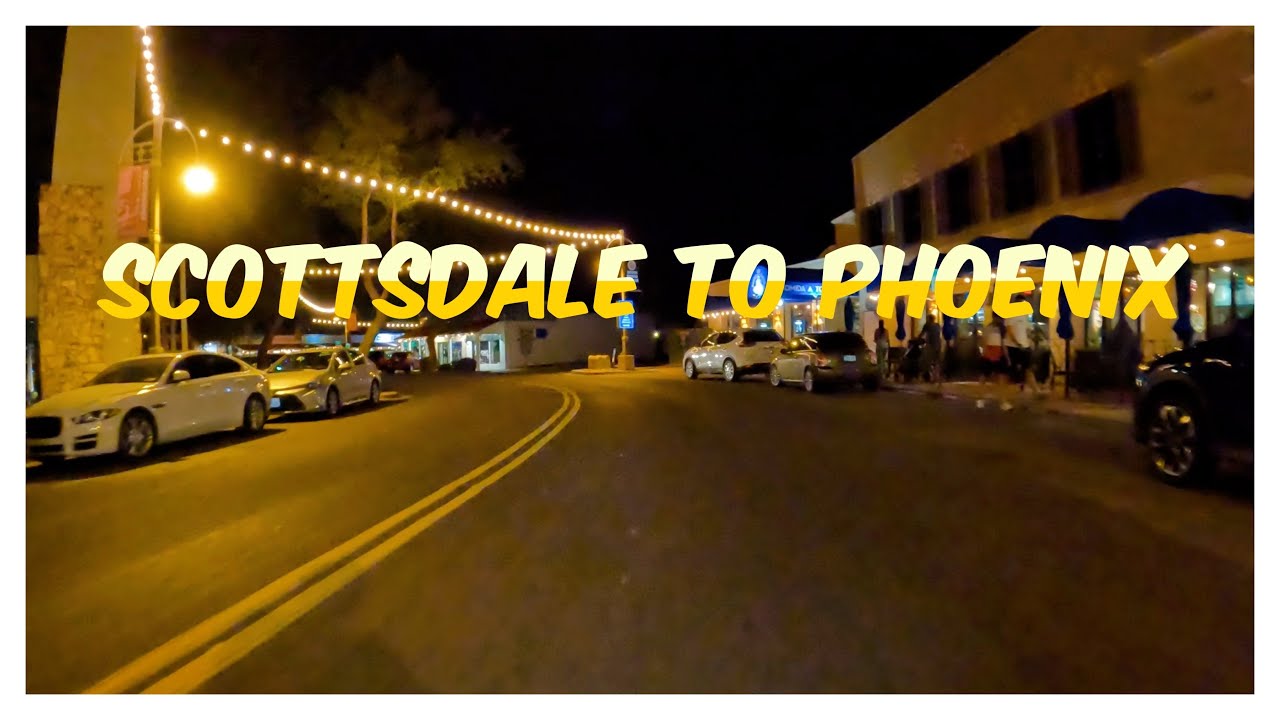 A 10 mile Bike Ride Scottsdale to Phoenix - Weekend Night Ride- Arizona ...